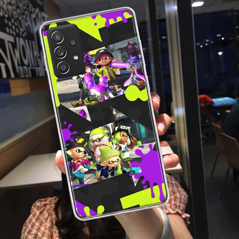Game S-Splatoons Phone Case for Samsung A54 A57 A37 A17 A14 A15 A12 A24 A34 A55 A35 A25 A52S A07 A05S A04S A22 A32 A72 Galaxy No