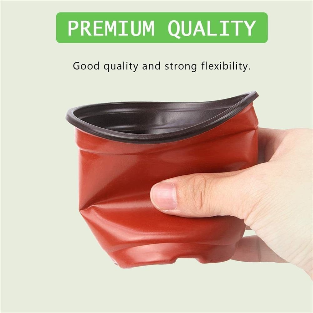 Plastic Seedling Pots, 50 Pieces of 4-inch Mini Seedling Pots