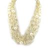 Les Trésors De Lily [M4197] - Ivory Gold 'Sissi' Designer Necklace