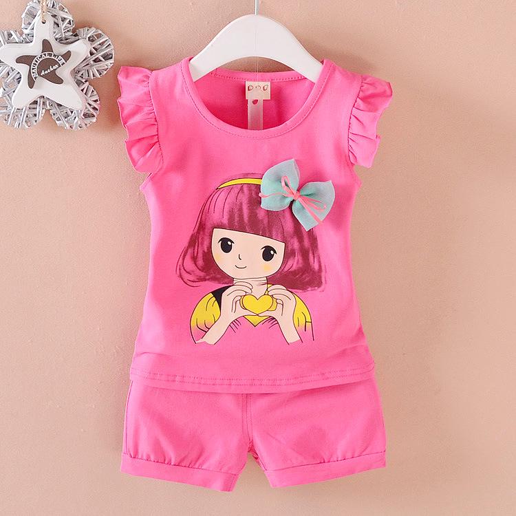 Korean-Style Summer Floral Vest & Shorts Set for Girls (0-4 Years)