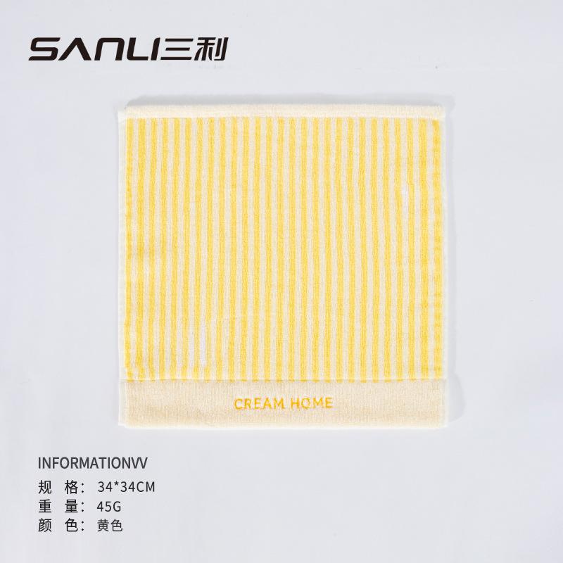 Towel Pure cotton square towel 34 * 34 Soft absorbent children s square towel Kindergarten baby towel Household square towel 34*34 жёлтый