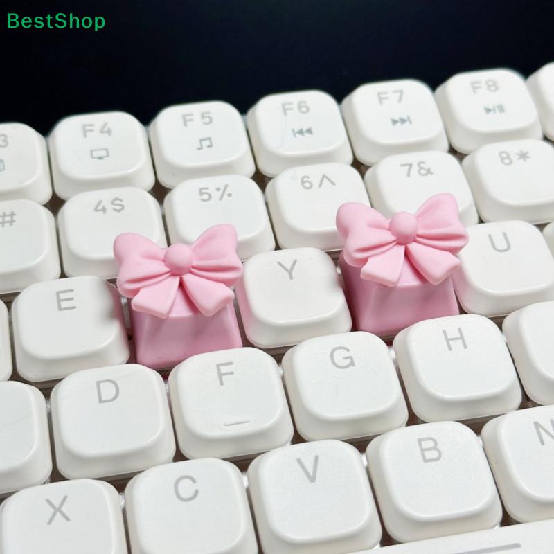 Cute Pink Bow Mechanical Keyboard Keycap - Custom Resin Keycap for Cherry MX Switches, Aesthetic Keyboard Decor