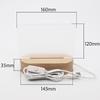 3D High-Transparency Atmosphere Night Light In Beech Wood with Uncarved Acrylic Board