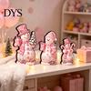 Christmas Wood Desktop Decor 3Pcs Wooden Tabletop Decor, Cute Snowman Gingerbread Man Figurines, Gift for Home Table Centerpiece, Rustic Ornaments