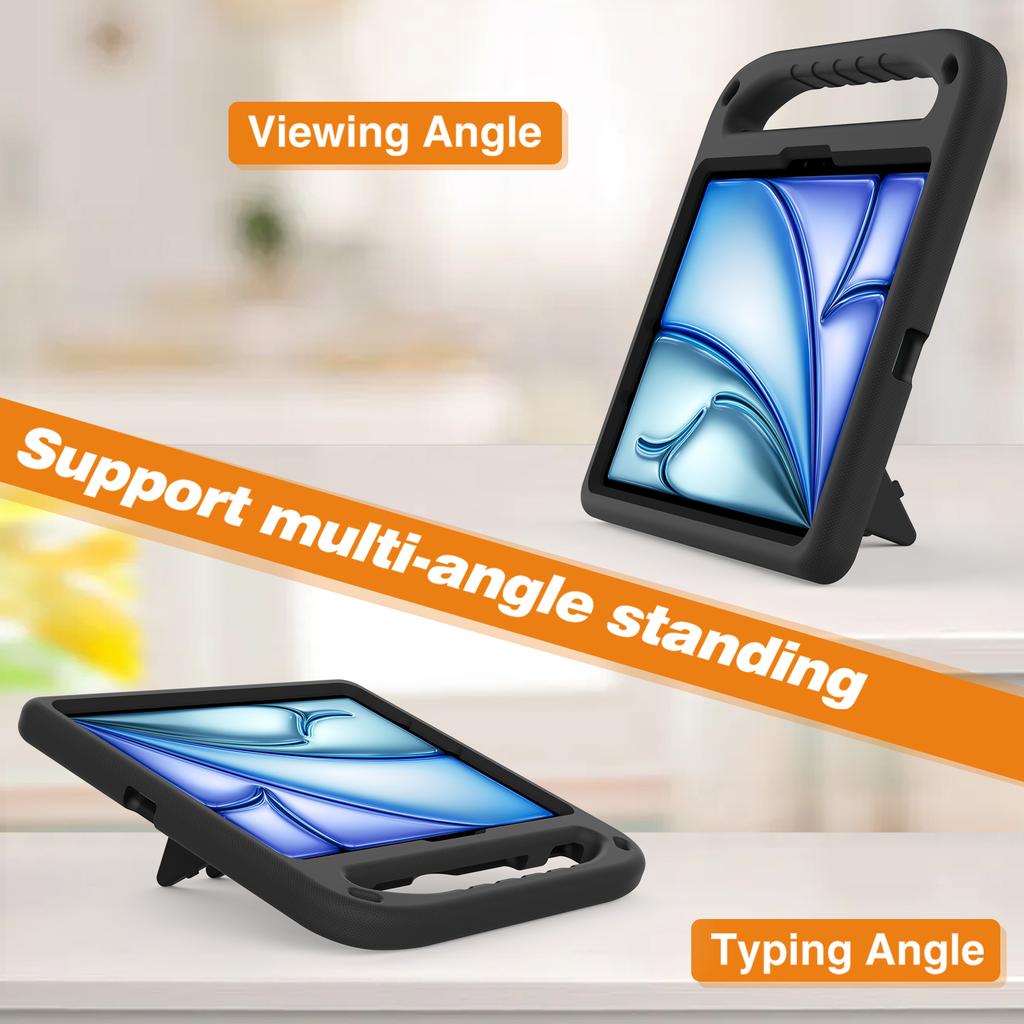 Für iPad Air 11 (2025)/(2024)/Pro 11 (2024) Hülle Handgriff Ständer Tablet EVA-Abdeckung