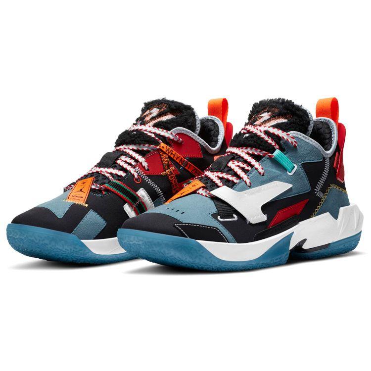 Air Jordan FACETASM X Jordan Why Not Zer0.4 Premium PF Smokey Blue Unisex Sneakers Black White DC3664-001