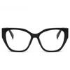 Anti Blue Light Computer Glasses, Women's Glasses with Large Frames, Personalized, Fashionable, Luxurious Glasses, Flat Lenses