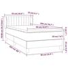 3127591 vidaXL Lit à sommier tapissier avec matelas Noir 90x200 cm Velours