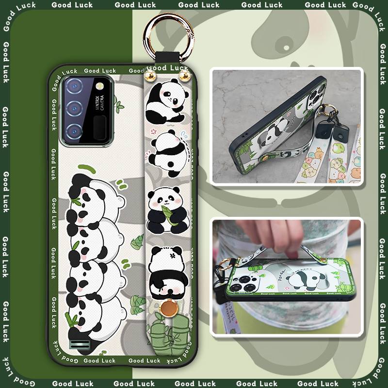 Phone Holder Dirt-resistant Phone Case For Oukitel C25 Cute Waterproof Silicone Wristband Kickstand Anti-knock Cartoon