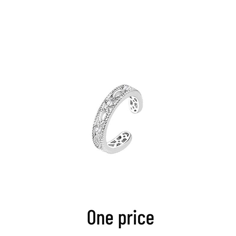 Zirkonia Doppel-Schicht Strass-Kreuz-Kette Ohne-Piercing Stern Ohr-Manschette für Damen