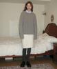 SINOON Two-Way Cable Turtleneck Knit (Melange Grey)