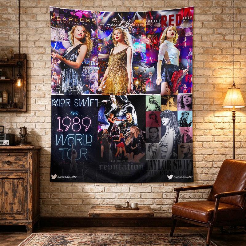 Taylor Swift Eras Tour Collage All Albums Stage Poster Art