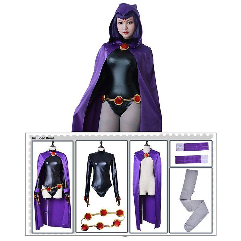 Stunning Anime Teen Titan Raven Costume For Cosplay And Themed Parties