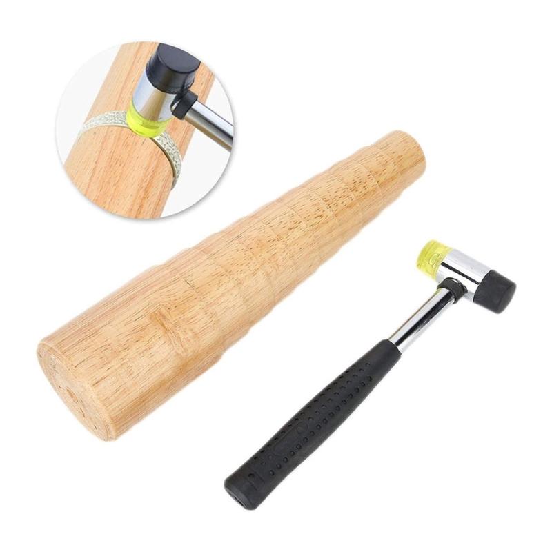 Metal Forming Tool Set Rubber Mallet Bracelet Shaping Rod Jewelry Making Tool Bracelet Shaping Tool for Jewelry Crafting