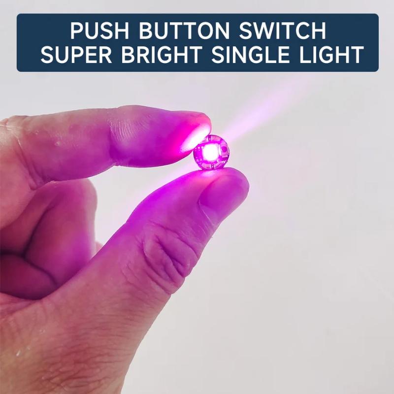 2Pcs Super Mini Magnetic Led Lamp Toys 11Mm *5.5Mm Diy Model Making General Model Plus Light With Batteries And 1Pc Magnet