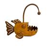 Gartendeko Außen Metalllaterne Fisch Pflanzgefäß Handgefertigte Rost-Optik Skulptur für Terrasse Hof Weg Balkon
