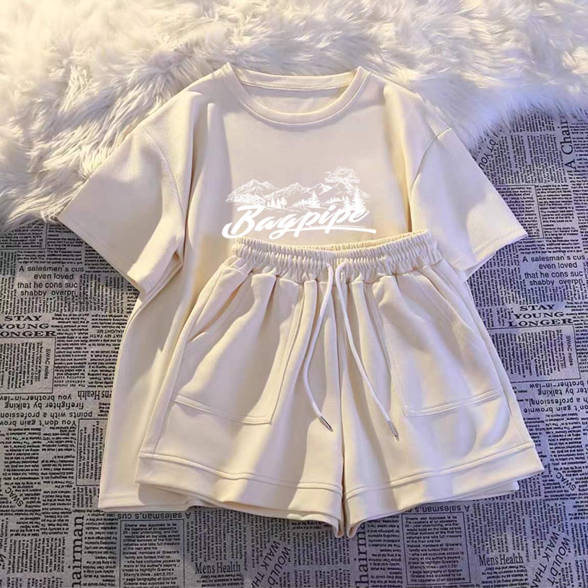 

WTEMPO Летние женские спортивные костюмы повседневный комплект женской одежды 2 шт.:Футболка Топ + шорты Повседневная женская спортивная одежда больших размеров M ~ 3XL 3XL