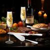 Champagne Glass, Stainless Steel, Cake Knife Shovel, Slitting Set, Gentleman and Madam, Engagement Gift Box, Wedding Gift Box