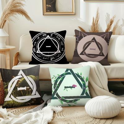 Logo T-therian Delta Poszewka na poduszkę chłodzącą Poszewka na poduszkę Dekoracja Pokój Dom Sofa salon Biuro Samochód Skandynawska Prostota