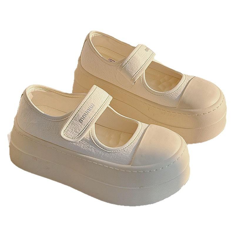 Thick Sole Height Increase 22 New Summer Breathable Muffin Shoes Big Head Mary Jane Casual Board Shoes