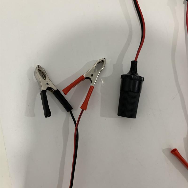 Car Battery Clip-to-Cigarette Lighter Converter Cable - Emergency Jump Starter Clips