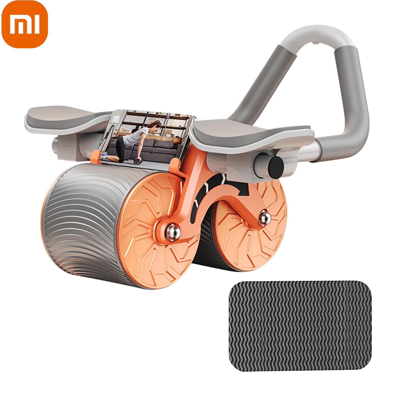 

Ролик для брюшного пресса с автоматическим отскоком Xiaomi, колесо для тренировки брюшного пресса для тренажерного зала, колесо для тренировки пресса с наколенником, E