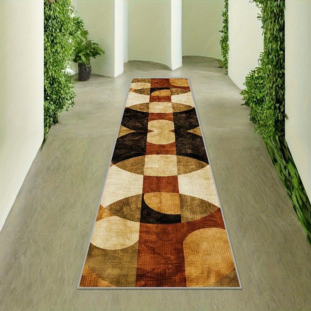 1Pcs Nordic Geometric Pattern Floor Mat Modern Kitchen Polyester Rug Non-Slip Colorful Indoor Carpet, For Home Bathroom Bedroom Living Room Decor
