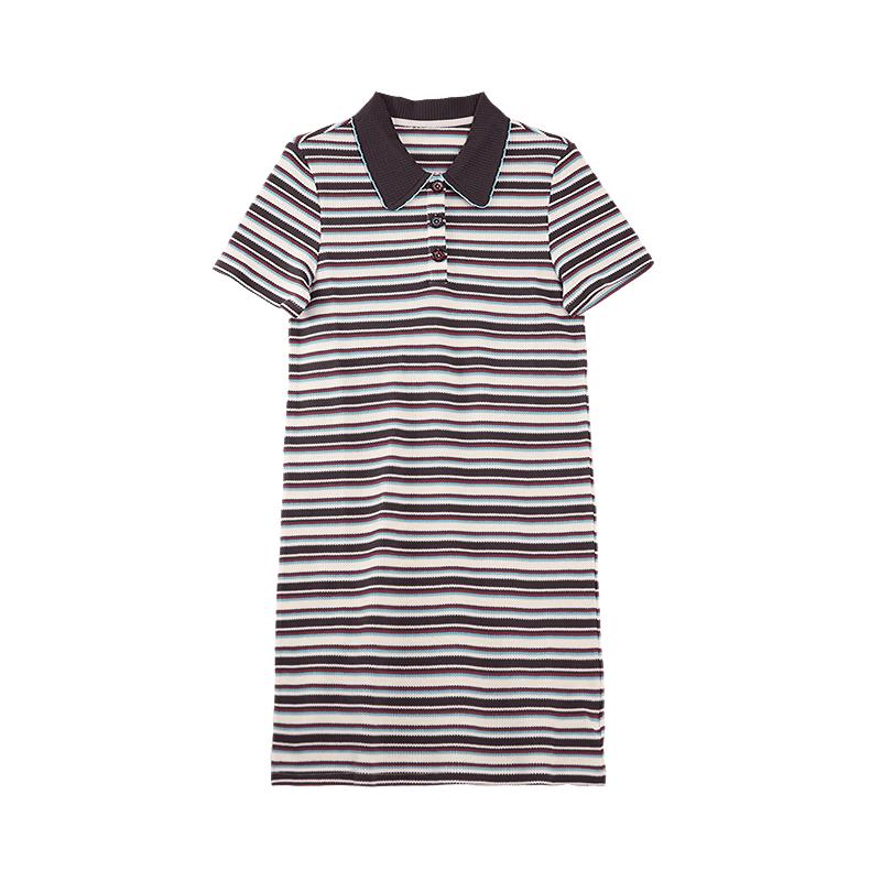 Betu Women s 2026 S/S Striped Cotton Polo Short Dress M