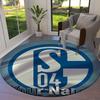 FC Schalke 04 Custom Name Round Area Rug,Carpet Rug for Living Room Bedroom Sofa Playroom Decor,Non-slip Floor Mat