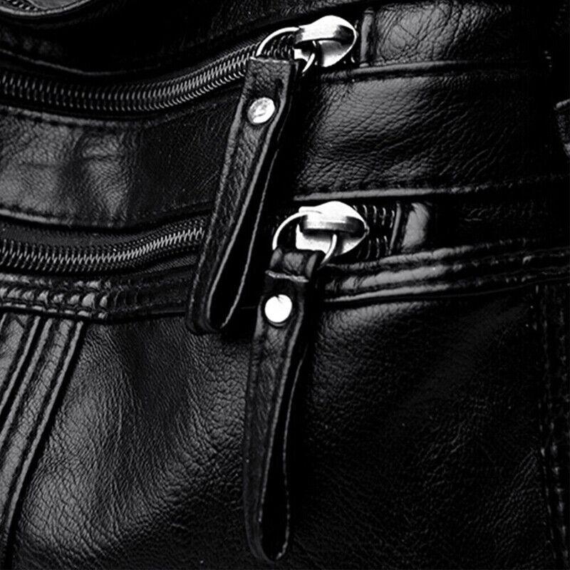 1Pc Women's Shoulder Bag Ladies Multi Pocket PU Messenger Handbag Cross Body Bags