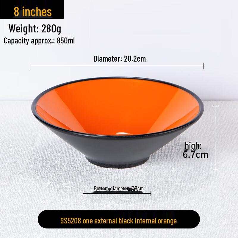 Nordic Style Melamine Conical Ramen Bowl