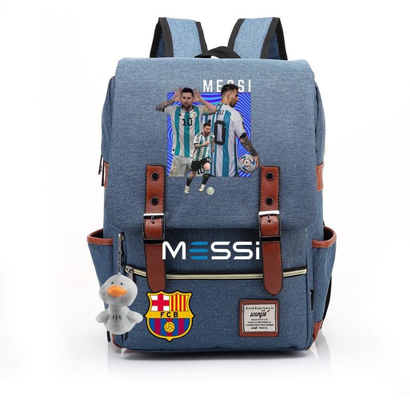 2023 neuer Schulranzen Lionel Messi Koreanischer Oxford-Stoff Rucksack Nylon, Reisetasche Damen Outdoor Rücken