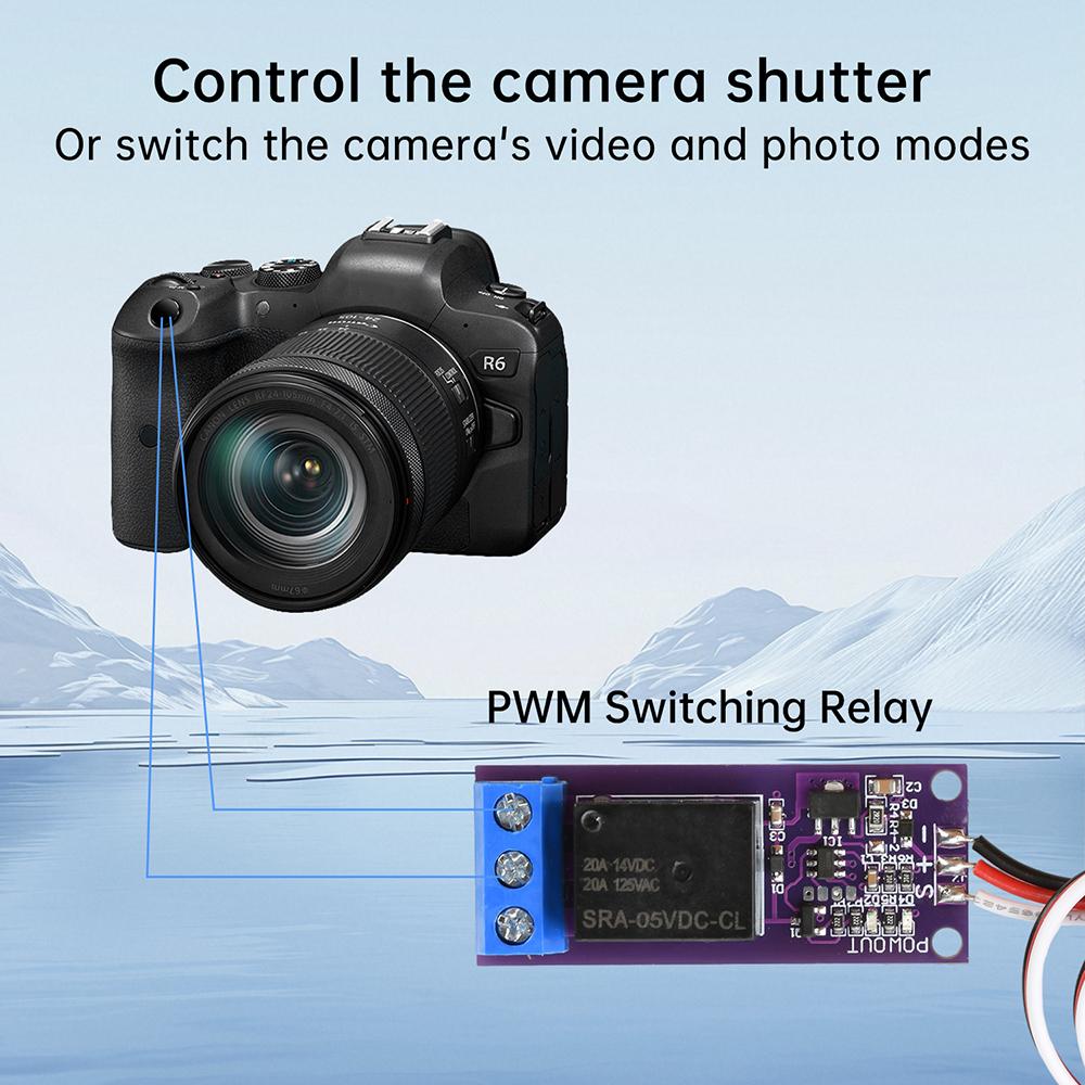 5-12V 20A PWM Relay Switch 1 Channel Servo Signal LED Indicate DIY Electronic Kit for Aircraft Remote Controller