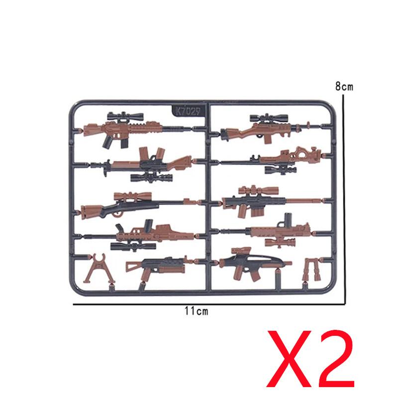 Military Building Blocks Accessories Soldier Figures Weapons Guns Mini Bricks USA Soviet Pistols Kids Toy Gifts Set R050