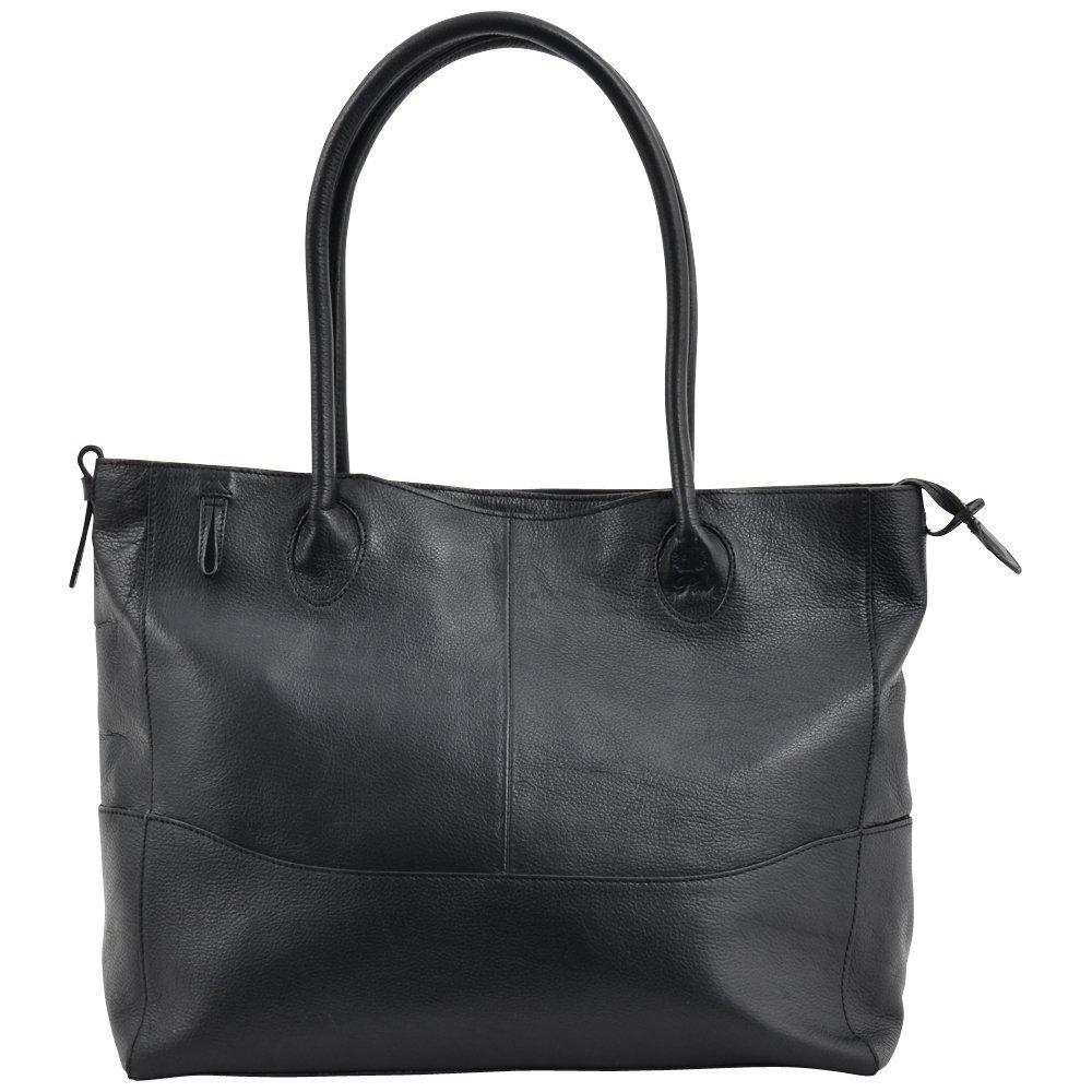 

P.I.D. SUBIR Leather Tote Bag PAM101 Black