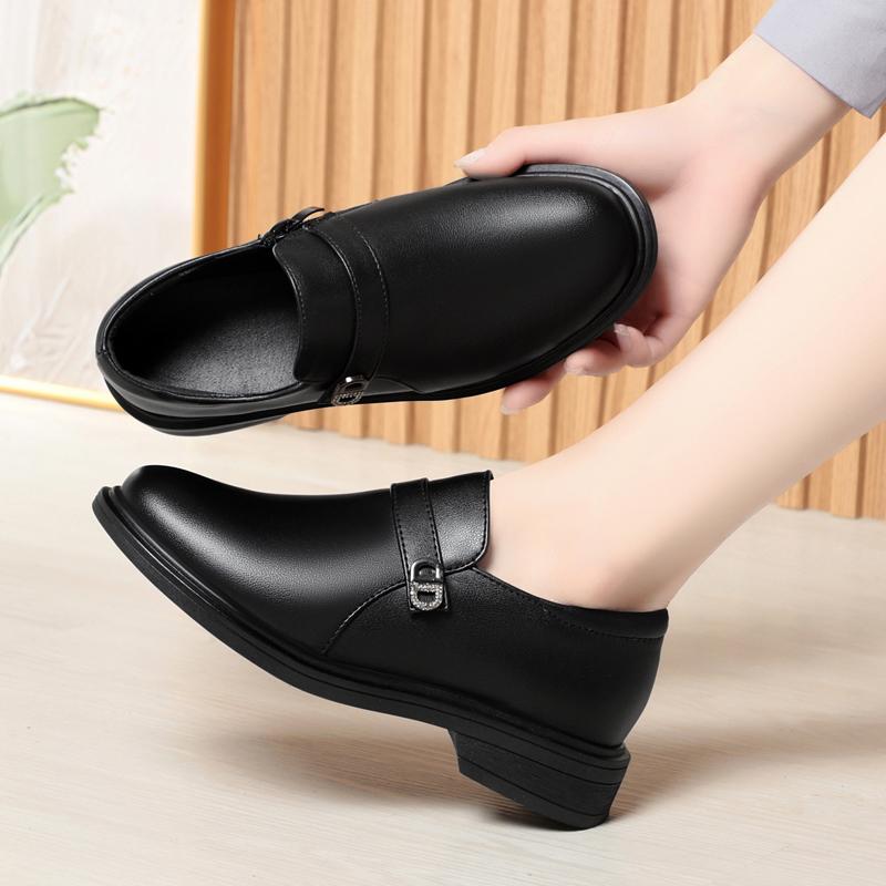 Fashion AIYUQI Women's Commuter Shoes 2024 New Spring Genuine Leather Shoes Women's Large Size Non-slip Women's Shoes