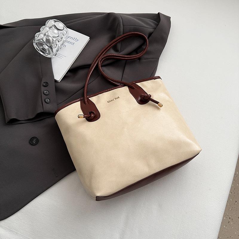 

Сумка-тоут большого объема для женщин Go to work 2025, летняя новая модная сумка через плечо, высококачественная повседневная сумка через подмышку