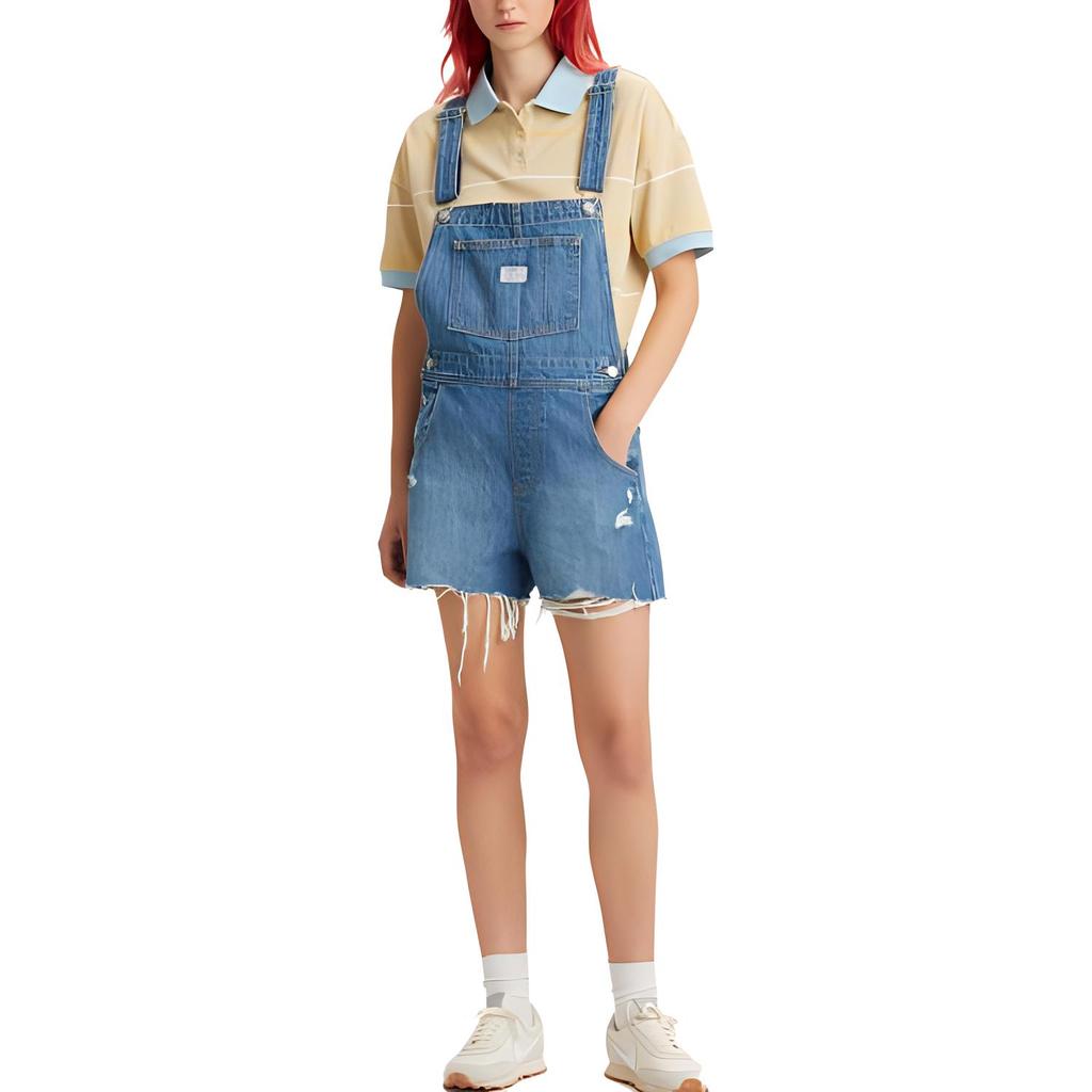 Levis Vintage Straight Leg Denim Overalls Women Overalls Blue 52333-0041