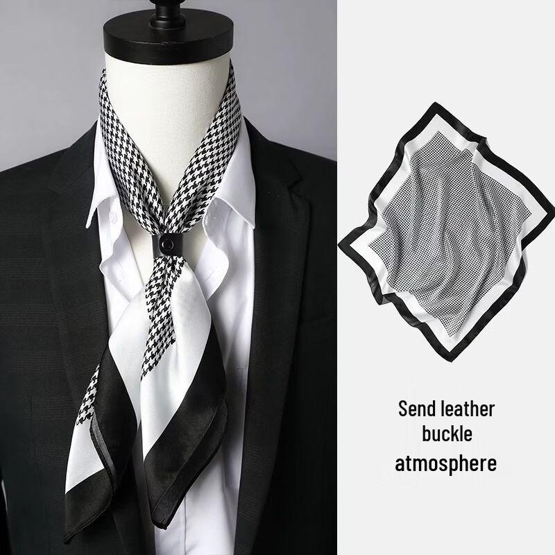 TXRMDX Мужской премиальный квадратный шарф из шелка тутового дерева 65x65cm