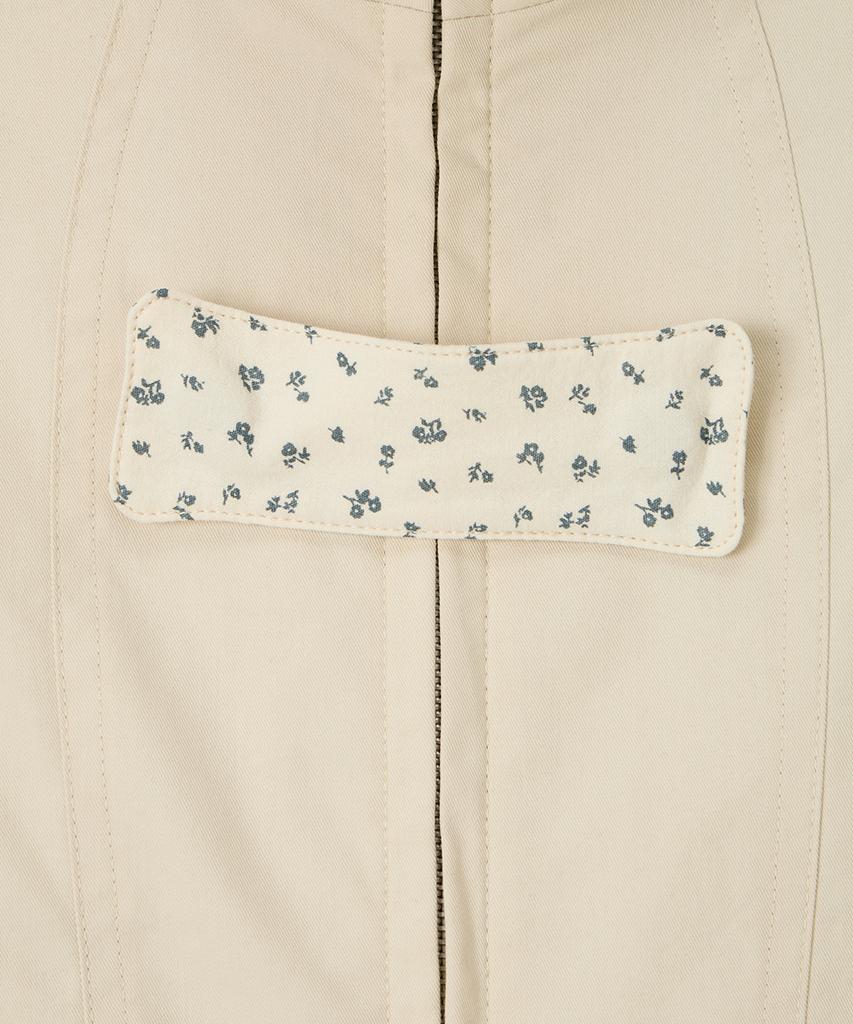 Dandel Dd Floral Lining Tab Jacket (Cream)