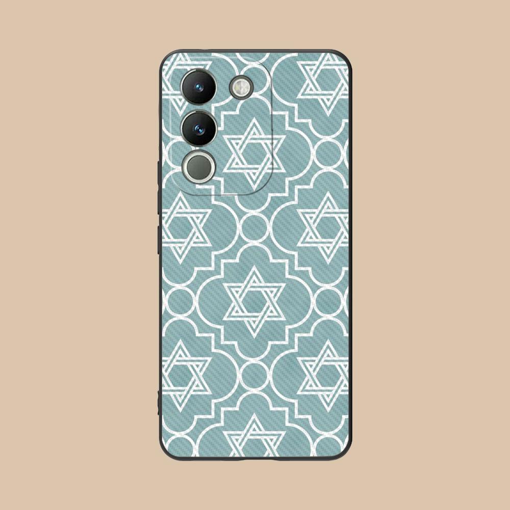Jewish Hanukkah Mobile Phone Case for VIVO Y77 76 75 74 73 72 58 56 55 51 50 38 36 Y19 Y18 Y03 Y01 5G Colorful Printing Cover