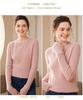 Women's Slim Fit Cashmere Striped Knit Pullover - Round Neck, Long Sleeve, Autumn/Winter Base Layer Sweater
