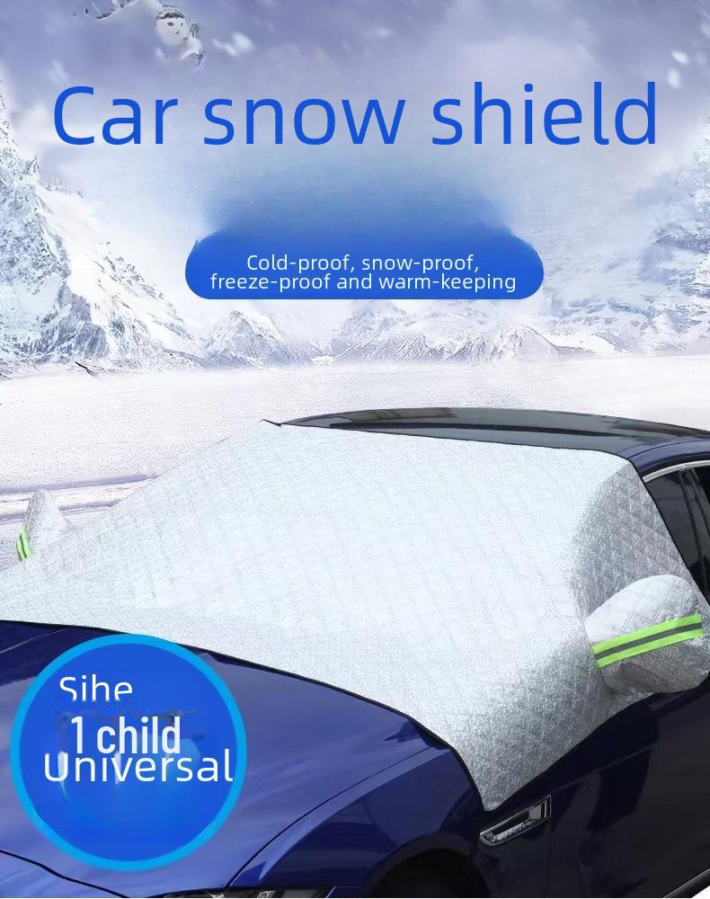 "Car Windshield Snow and Sun Shield: Front Snow Cover & Protection"