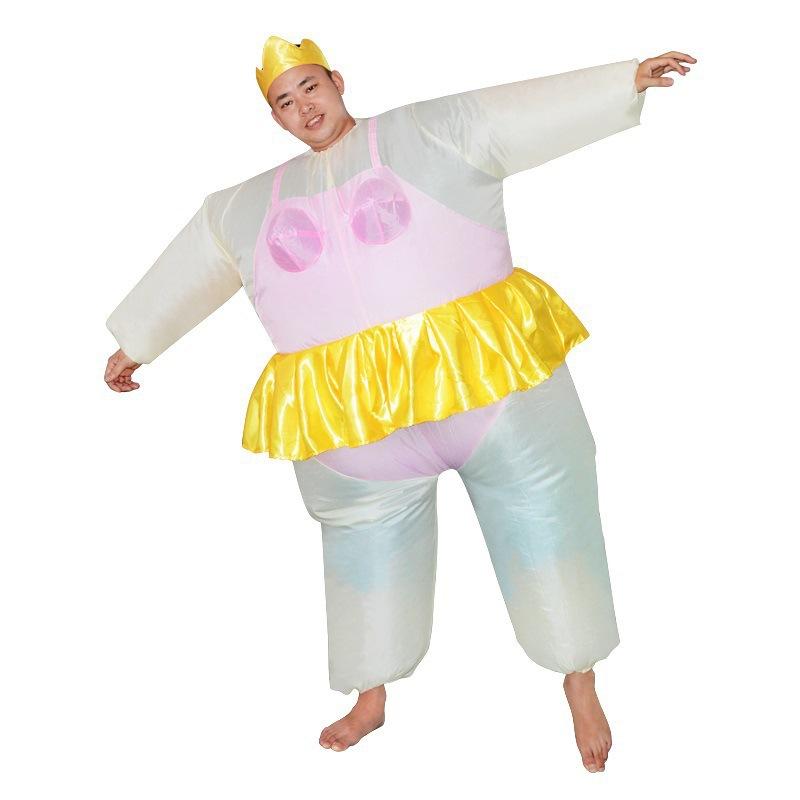 Ballet Inflatable Costume Rose Red Ballet Halloween Funny Props Party Fat Sumo Inflatable Costume