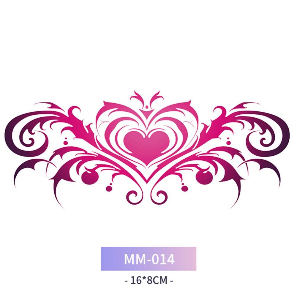 Merry Lady Abdomen Waist Color Tattoo Sticker Set of 4