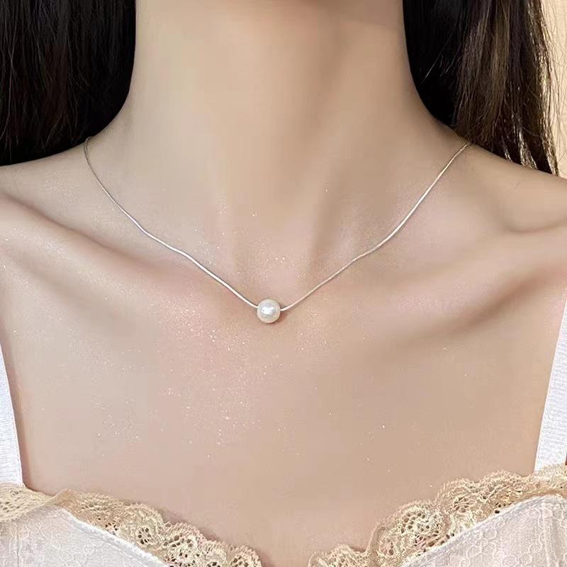 Pearl High Sense Niche Light Luxury Women's New Neck Chain Collarbone Chain Internet Celebrity Popular Necklace Pendant