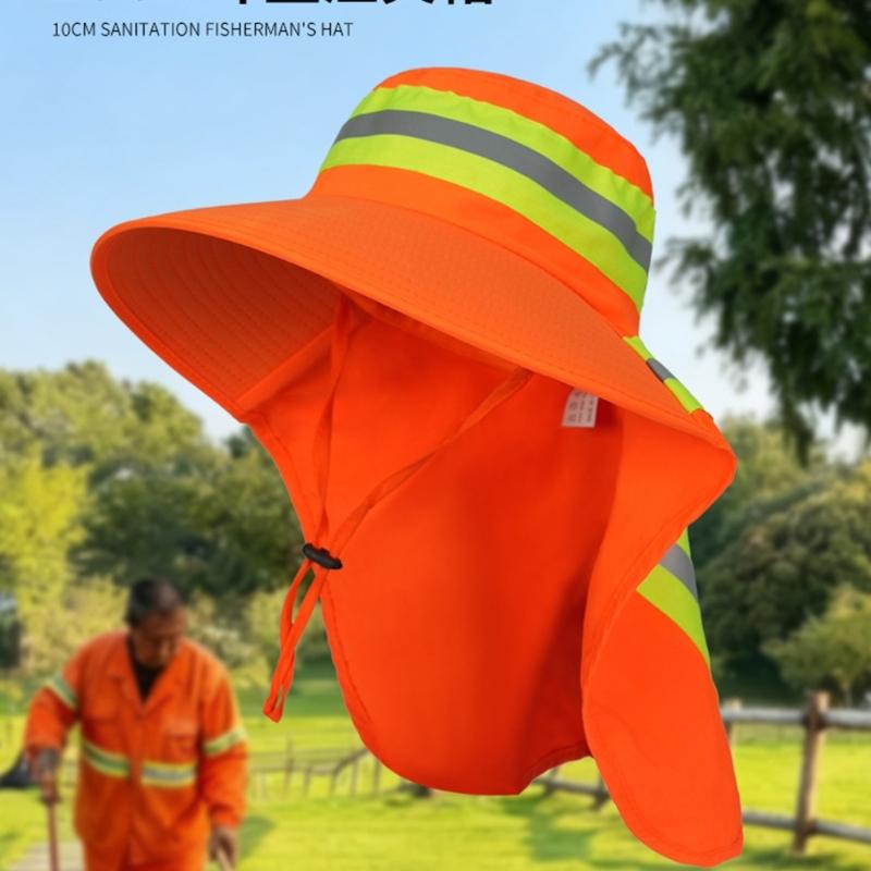 Lightweight Travel Hat Breathable Polyester Sun Cap With Reflective Strips For Running And Hiking