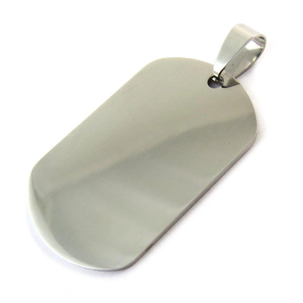 Les Trésors De Lily [N6341] - 'American Plate' Pendant Steel - 35x24 Mm