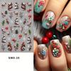 Christmas Nail Stickers - Snowflake & Snowman Patterns, Self-adhesive, Matte Finish, Festive Nail Decorations Easily Attached!