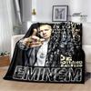 Eminem Hip -hop Singer Printing Blanket Warm Blanket Flannel Blanket Picnic Blanket Blankets for Beds Birthday Gift
